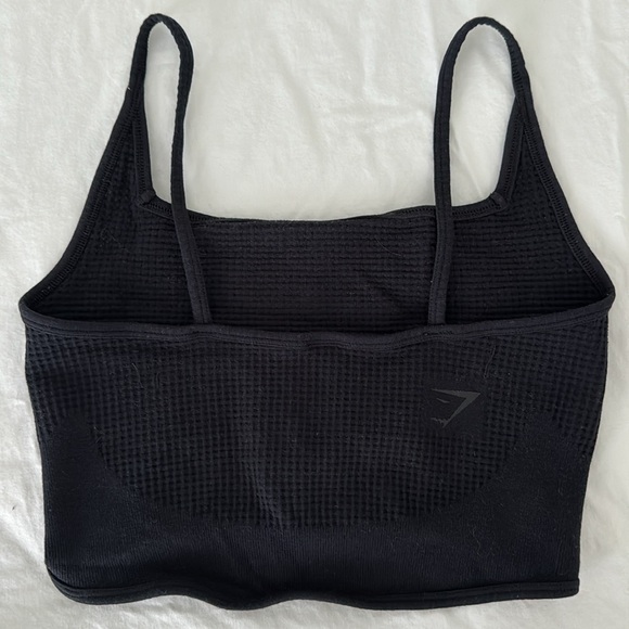 Gymshark Black Ribbed Seamless Workout Set - Picture 3 of 5